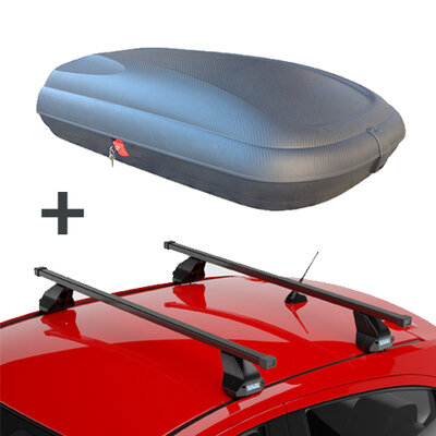ArtPlast Dachbox 320 liter + PerfectFit Dachtr&auml;ger Subaru WRX V 4-t&uuml;rig Limousine ab 2016