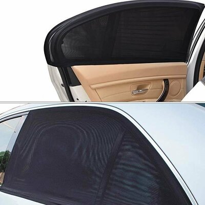 Auto-Sonnenschutz -  Markisen f&uuml;r die Heckt&uuml;ren passen 100% undurchsichtig