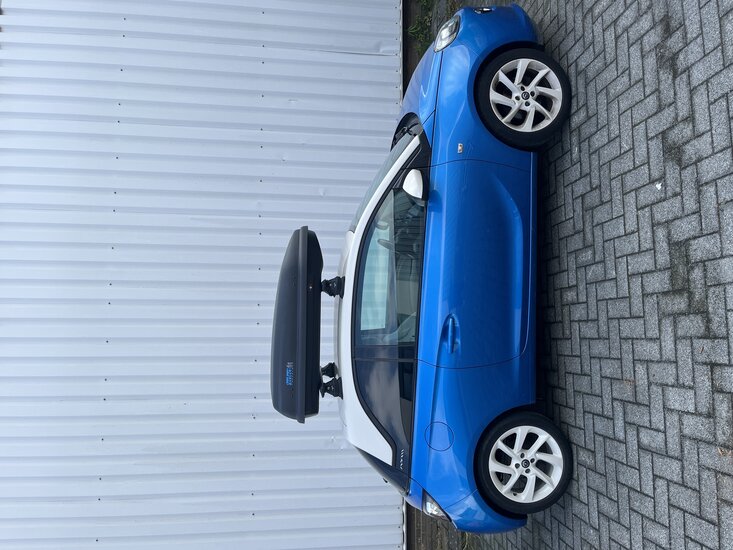 PerfectFit Dachbox 400 Liter + Nordrive Dachtr&auml;ger Renault Twingo 5-t&uuml;rig Flie&szlig;heck 09/2014 - 11/2024