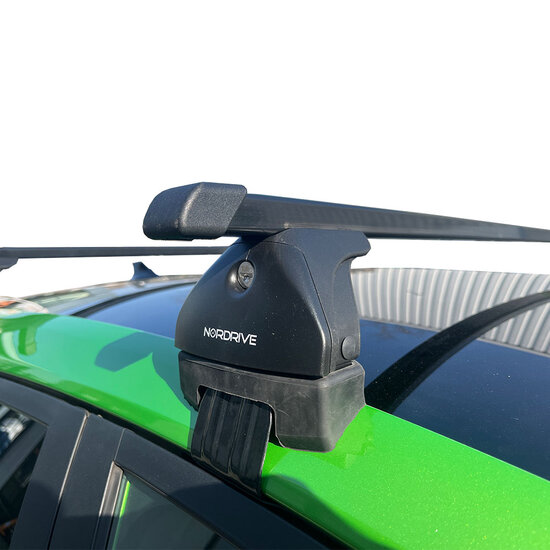 PerfectFit Dachbox 400 Liter + Nordrive Dachtr&auml;ger Renault Twingo Open Air 5-t&uuml;rig Flie&szlig;heck 09/2014 - 06/2019