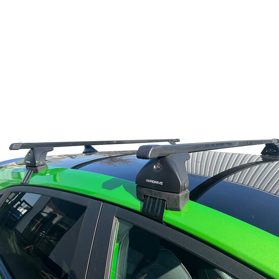 PerfectFit Dachbox 400 Liter + Nordrive Dachtr&auml;ger Renault Twingo Open Air 5-t&uuml;rig Flie&szlig;heck 09/2014 - 06/2019