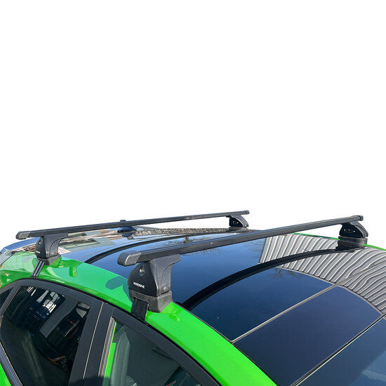 PerfectFit Dachbox 400 Liter + Nordrive Dachtr&auml;ger Renault Twingo Open Air 5-t&uuml;rig Flie&szlig;heck 09/2014 - 06/2019