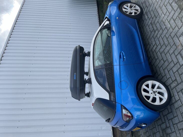 PerfectFit Dachbox 400 Liter + Nordrive Dachtr&auml;ger Renault Twingo Open Air 5-t&uuml;rig Flie&szlig;heck 09/2014 - 06/2019