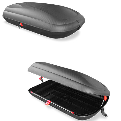 Artplast Dachbox 320 Liter + Nordrive Dachtr&auml;ger Renault Twingo 5-t&uuml;rig Flie&szlig;heck 09/2014 - 11/2024