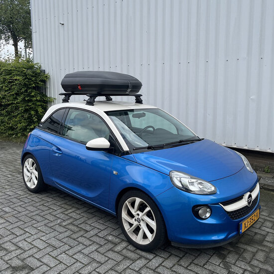 Artplast Dachbox 320 Liter + Nordrive Dachtr&auml;ger Renault Twingo 5-t&uuml;rig Flie&szlig;heck 09/2014 - 11/2024