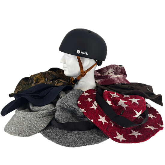 Vizorz SwitchCap Fahrradhelme - Red stars stylish