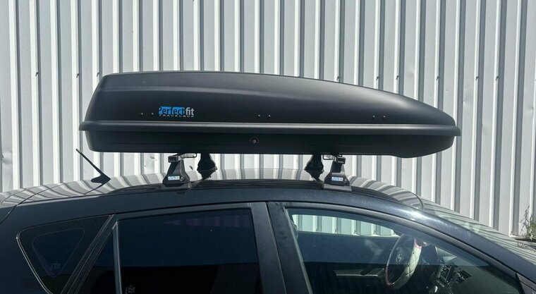 PerfectFit Dachbox 440 Liter + Nordrive Dachtr&auml;ger Range Rover Evoque 04/2011 - 12/2018