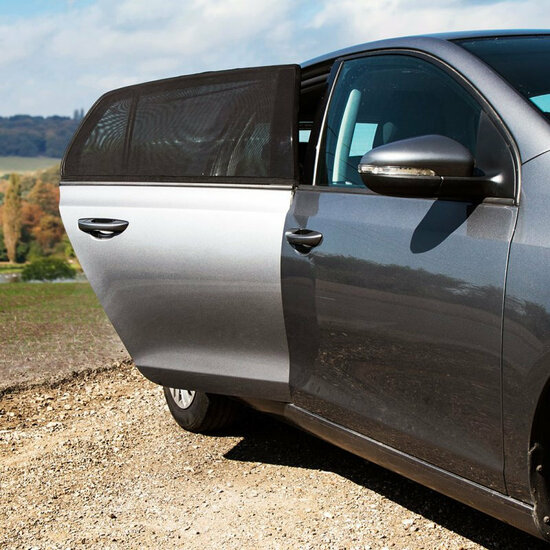 Auto-Sonnenschutz -  Markisen f&uuml;r die Heckt&uuml;ren passen 100% undurchsichtig