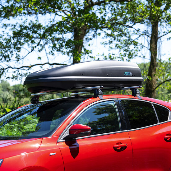PerfectFit Dachbox 440 liter + PerfectFit Dachtr&auml;ger Ford Focus Kombi 2011 - 2018