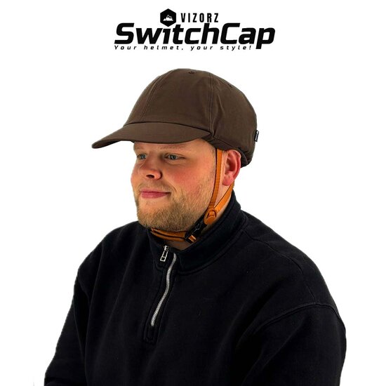 Vizorz SwitchCap Fahrradhelme - Brown base cap