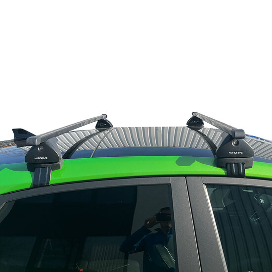 PerfectFit Dachbox 400 Liter + Nordrive Dachtr&auml;ger Kia Picanto 5-t&uuml;rig Flie&szlig;heck 05/2011 - 05/2017