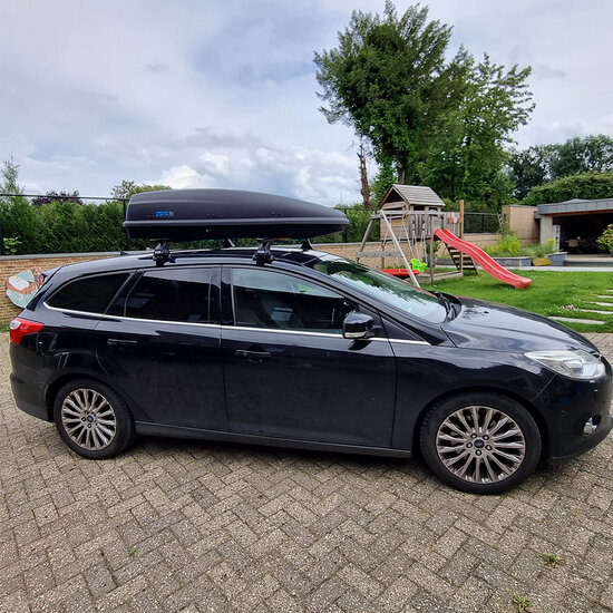 PerfectFit Dachbox 440 Liter + PerfectFit Dachtr&auml;ger Fiat Tipo ab 2016