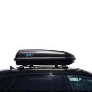 PerfectFit Dachbox 400 Liter + Nordrive Dachtr&auml;ger Renault Twingo Open Air 5-t&uuml;rig Flie&szlig;heck 09/2014 - 06/2019