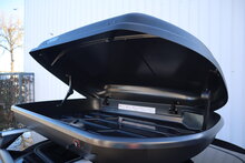 PerfectFit Dachbox 400 Liter + Nordrive Dachtr&auml;ger Renault Twingo Open Air 5-t&uuml;rig Flie&szlig;heck 09/2014 - 06/2019