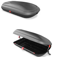Artplast Dachbox 320 Liter + Nordrive Dachtr&auml;ger Renault Twingo 5-t&uuml;rig Flie&szlig;heck 09/2014 - 11/2024