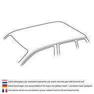 ArtPlast Dachbox 400 Liter + PerfectFit Dachtr&auml;ger Hyundai Genesis 4-t&uuml;rige Limousine ab 2015