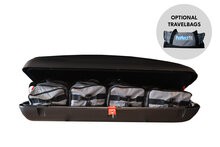 ArtPlast Dachbox 400 Liter + PerfectFit Dachtr&auml;ger Hyundai Genesis 4-t&uuml;rige Limousine ab 2015