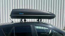 PerfectFit Dachbox 440 Liter + Nordrive Dachtr&auml;ger Range Rover Evoque 04/2011 - 12/2018