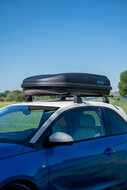 PerfectFit Dachbox 400 Liter + Nordrive Dachtr&auml;ger Lancia Ypsilon 5-t&uuml;rig Flie&szlig;heck 06/2011 - 11/2024