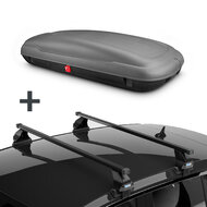 ArtPlast Dachbox 400 Liter + PerfectFit Dachtr&auml;ger Peugeot 208 5 T&uuml;rer Flie&szlig;heck 2015 - 2019